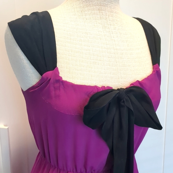 Aritzia Central Park West Pink and Black Silk Dress - Picture 2 of 10